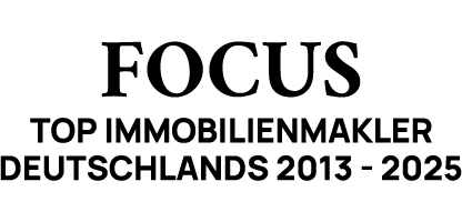 Siegel Top Immobilienmakler Deutschlands 2013-2025 von FOCUS